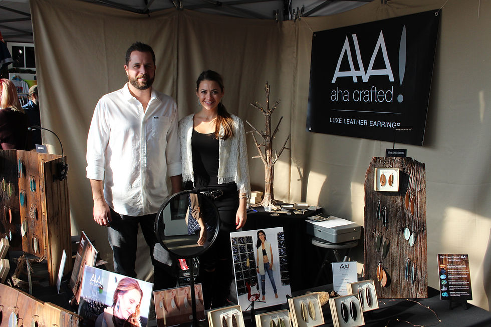 Aha Crafted features handcraft leather (as well as vegan leather) earrings, made locally in Tinton Falls, New Jersey