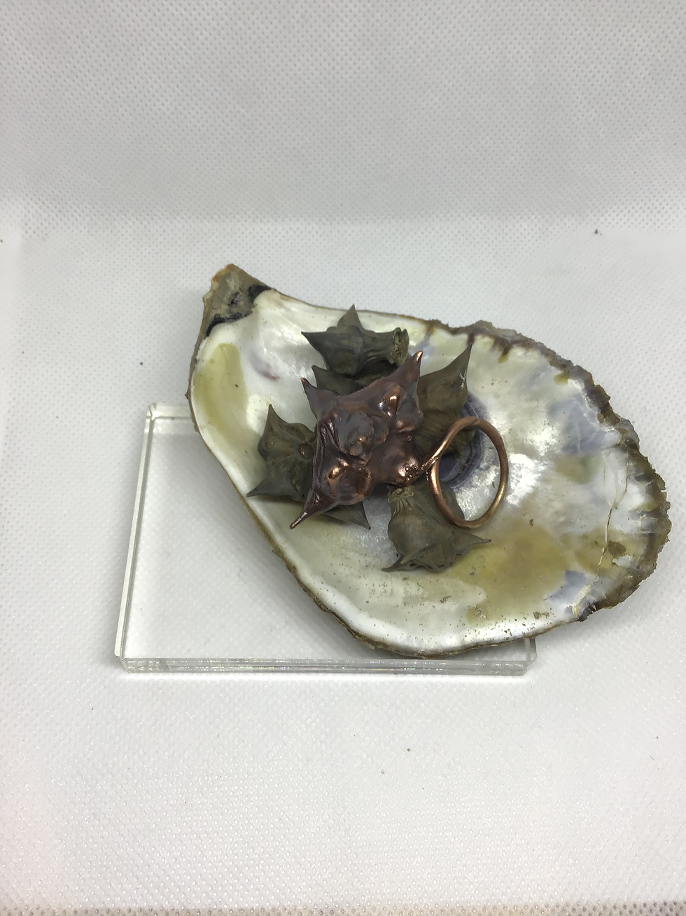 Thumbnail: Coppered Caltrop Statement Ring