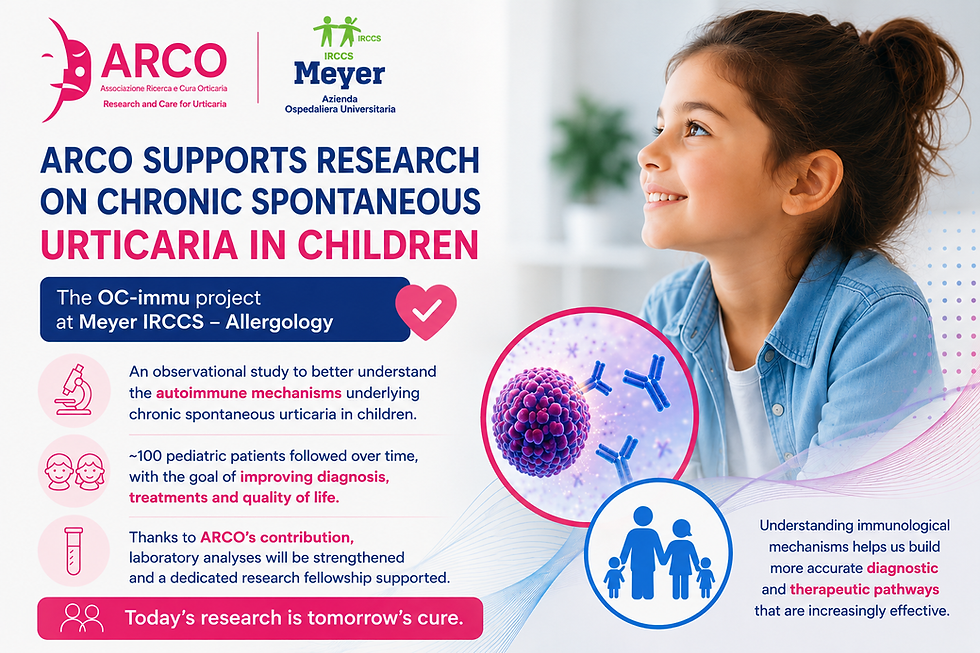 ARCO supports Pediatric Research through the OC-immu Project developed at Meyer's Hospital IRCCS in Florence
