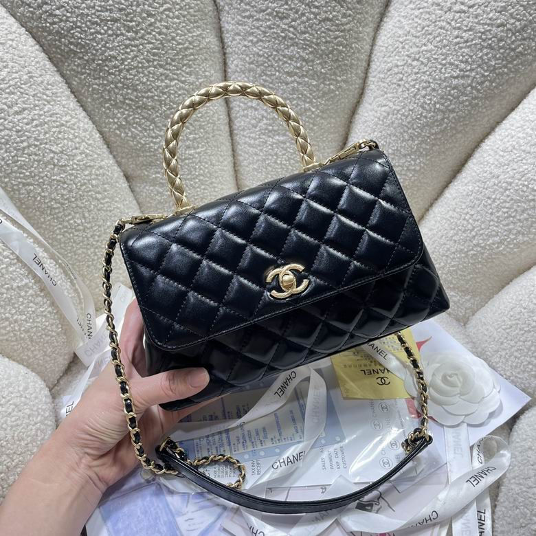 Miniatura: Bolsa Chanel Phone Holder Lambskin Preta