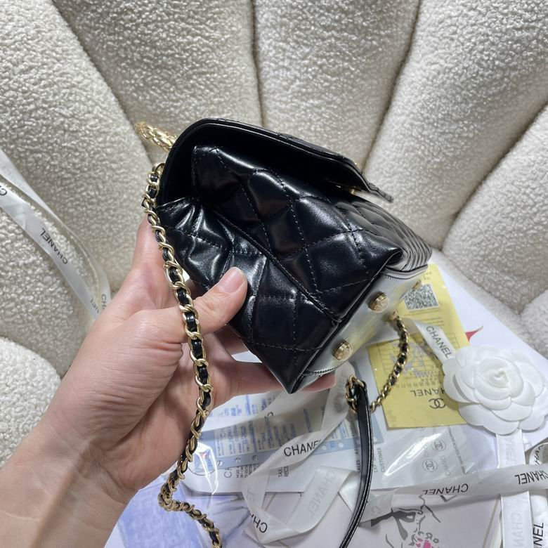 Miniatura: Bolsa Chanel Phone Holder Lambskin Preta