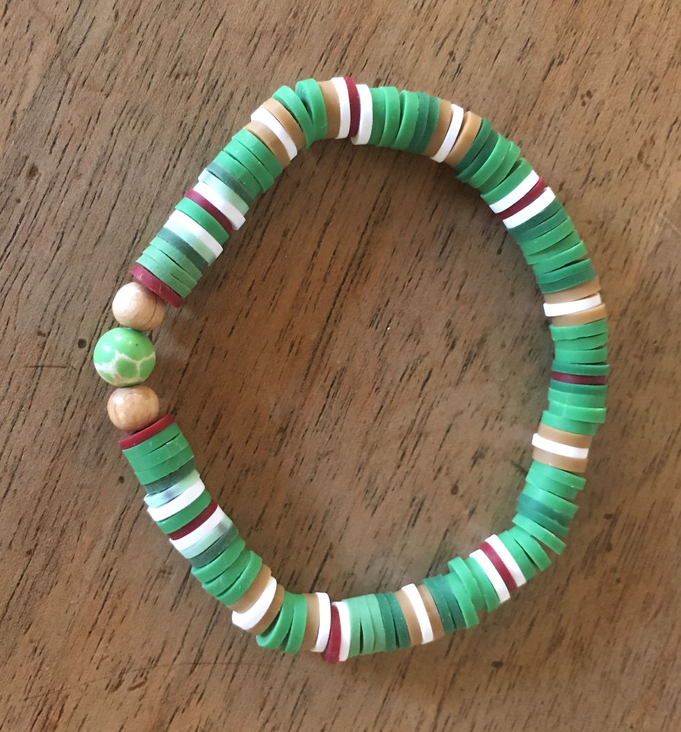 Bracelet vert beige