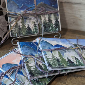 Watercolor Mountains - blank greeting cards