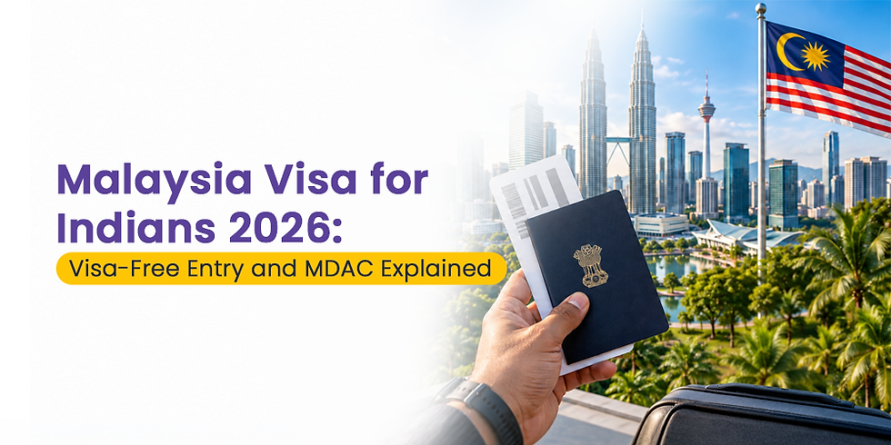 Indian traveller with passport at Kuala Lumpur airport for Malaysia visa-free entry