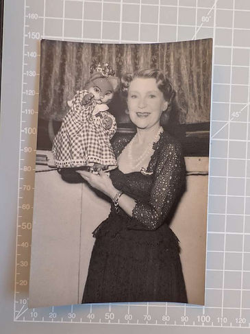 Annette Mills with the Prudence glove puppet