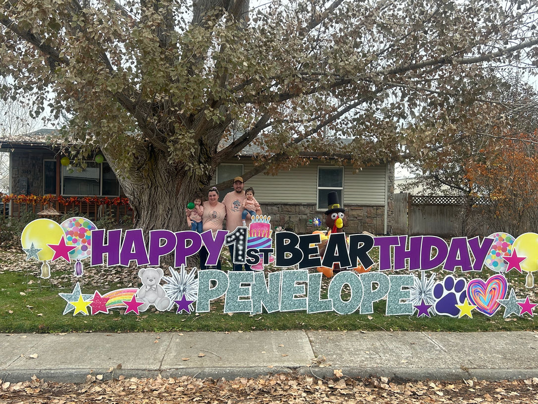 Sign Gypsies yard sign for birthday celebration