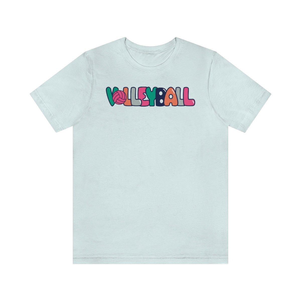 Volleyball Bubblegum Text Unisex Jersey Short Sleeve Tee HFV10003