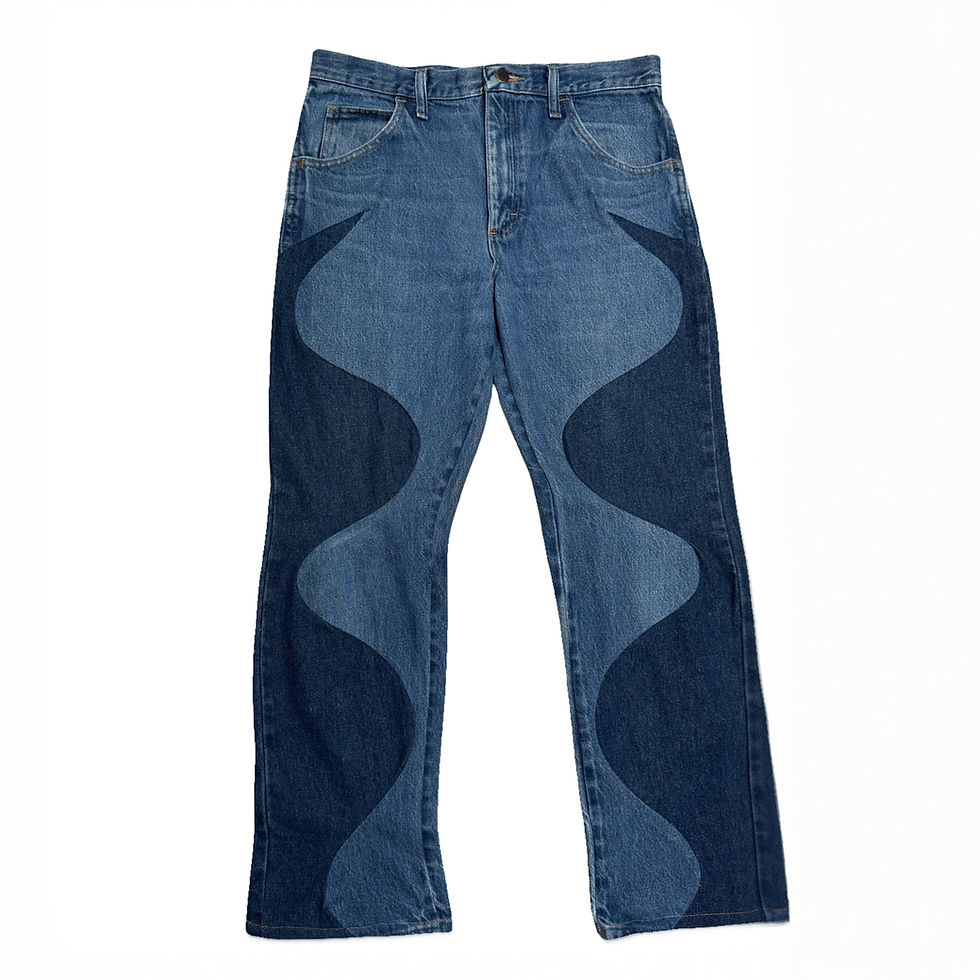 Thumbnail: Wavecut Jeans - ThriftJam Reworked Denim Straight Leg Pants