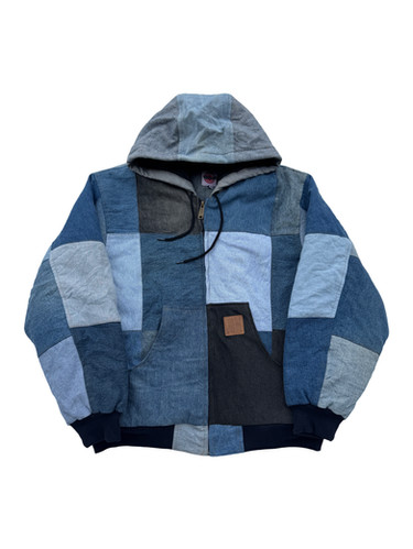 THE JOAT” Denim Reworked Patchwork Coat | ThriftJam