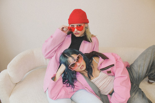 Pink Canvas Oversized Jacket | ThriftJam