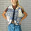Thumbnail: Blue & Brown Medallion Quilted Vest Reworks