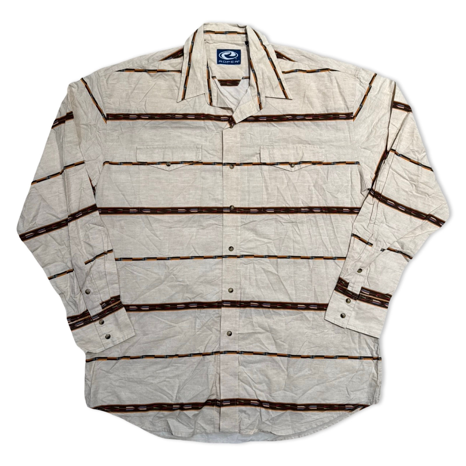 Tan Roper Western Shirt