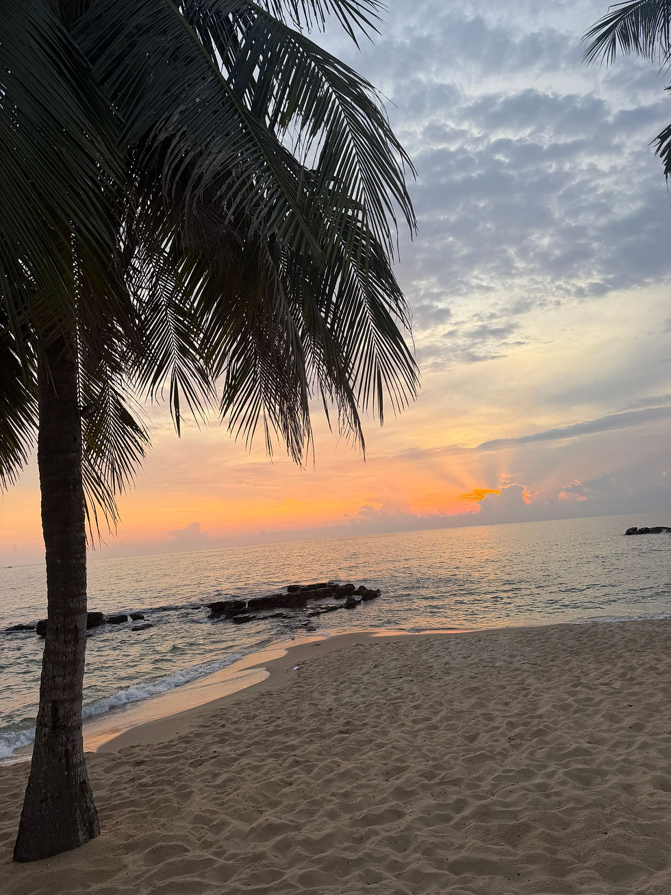 I've seen a lot of good sunsets in my day, especially thanks to San Diego, but the bright orange sun in Vietnam is unmatched.