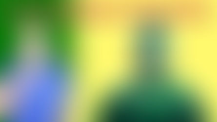 A green robotic doctor wearing a stethoscope juxtaposed with a real doctor wearing blue scrubs.ith