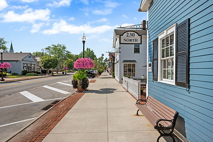 View of the Historic wooden section of north main street from Lucy's House