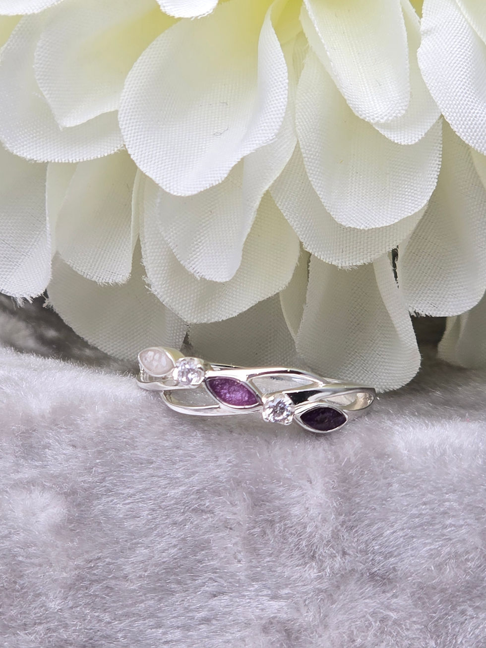 Thumbnail: Silver 3 Stone Eternity Ring