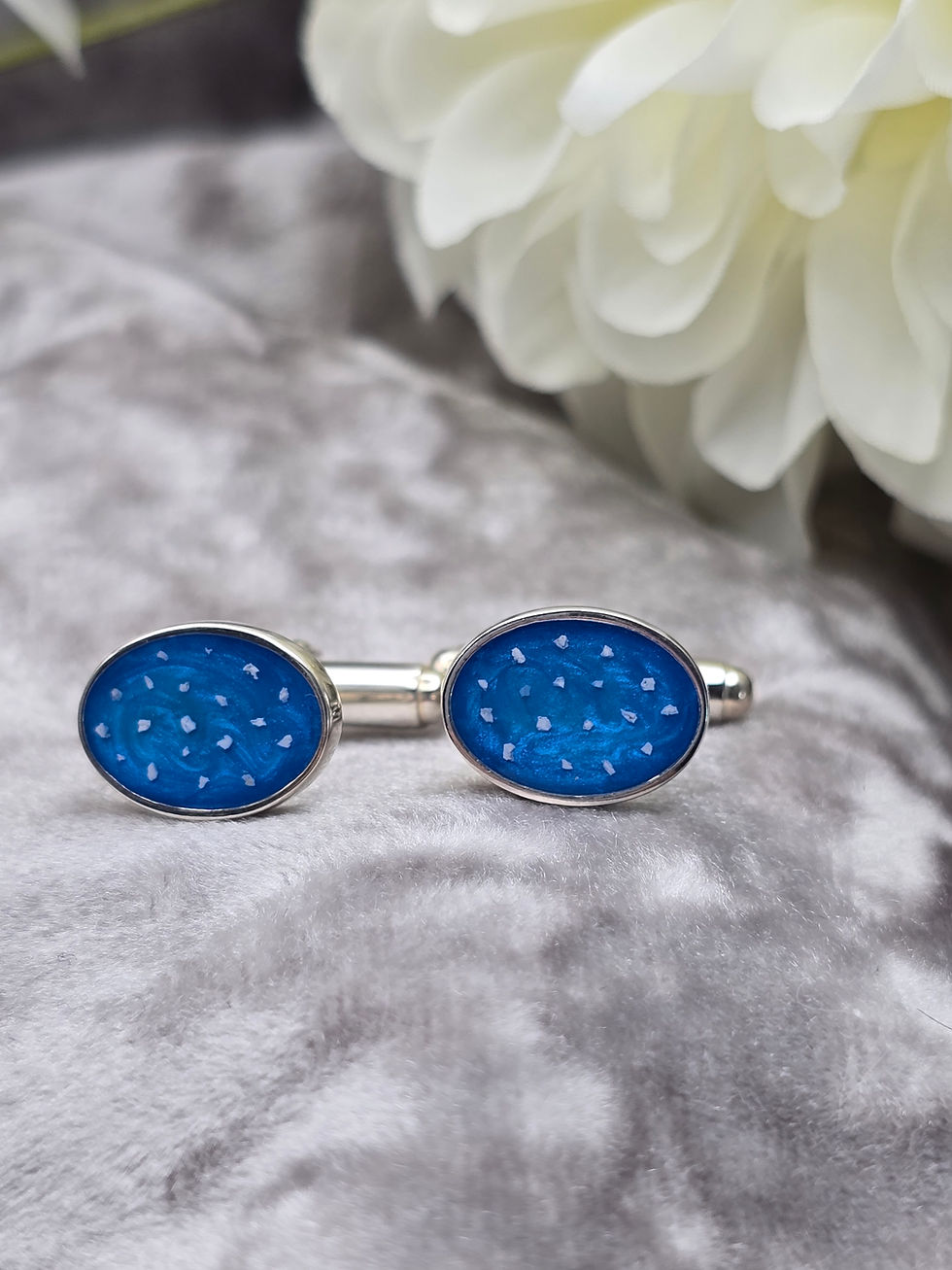 Thumbnail: 925 Silver Oval Cufflink