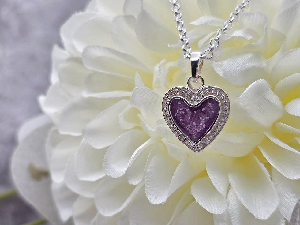 Thumbnail: 925 Silver CZ Heart Pendant