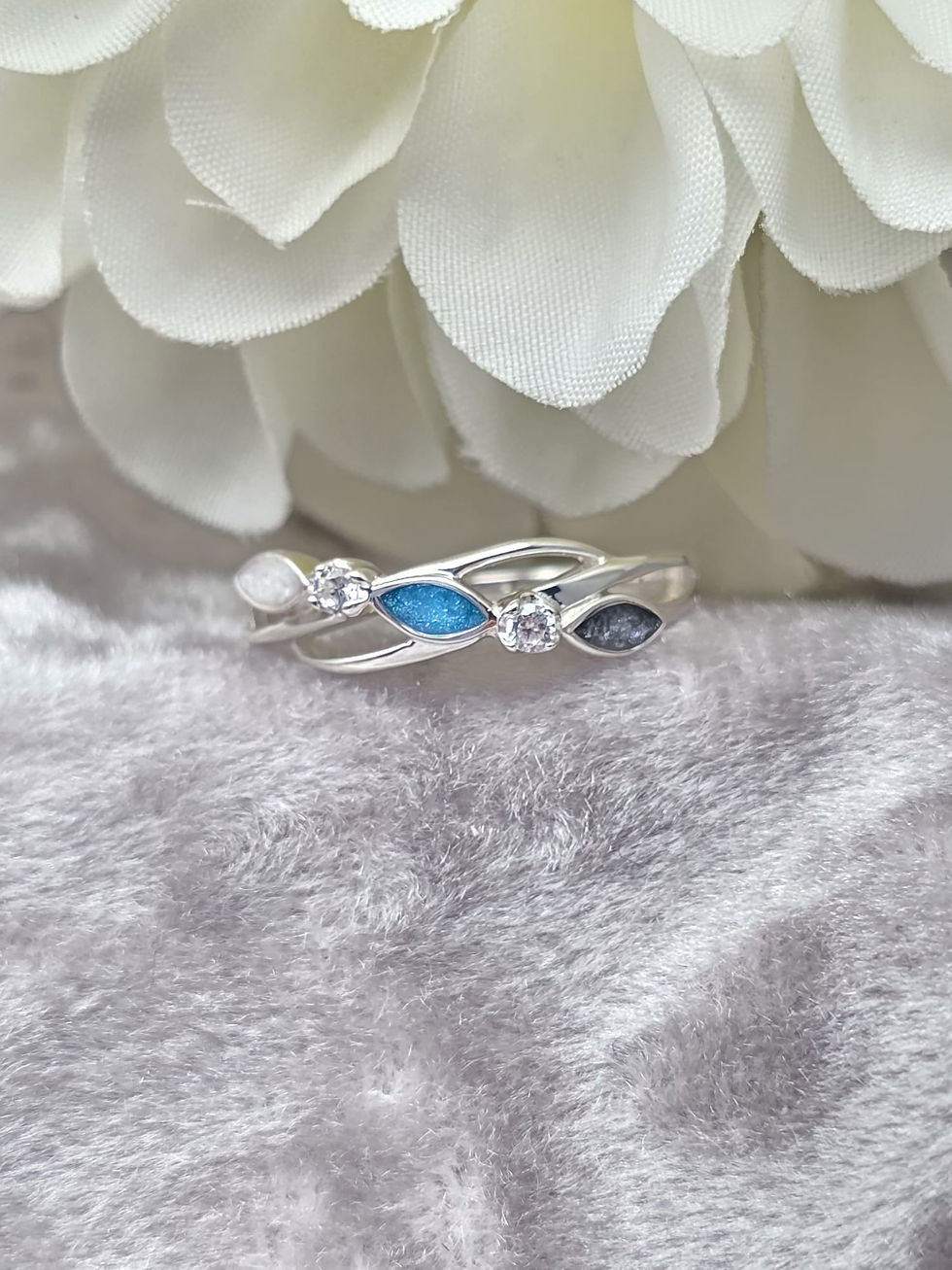 Thumbnail: Silver 3 Stone Eternity Ring