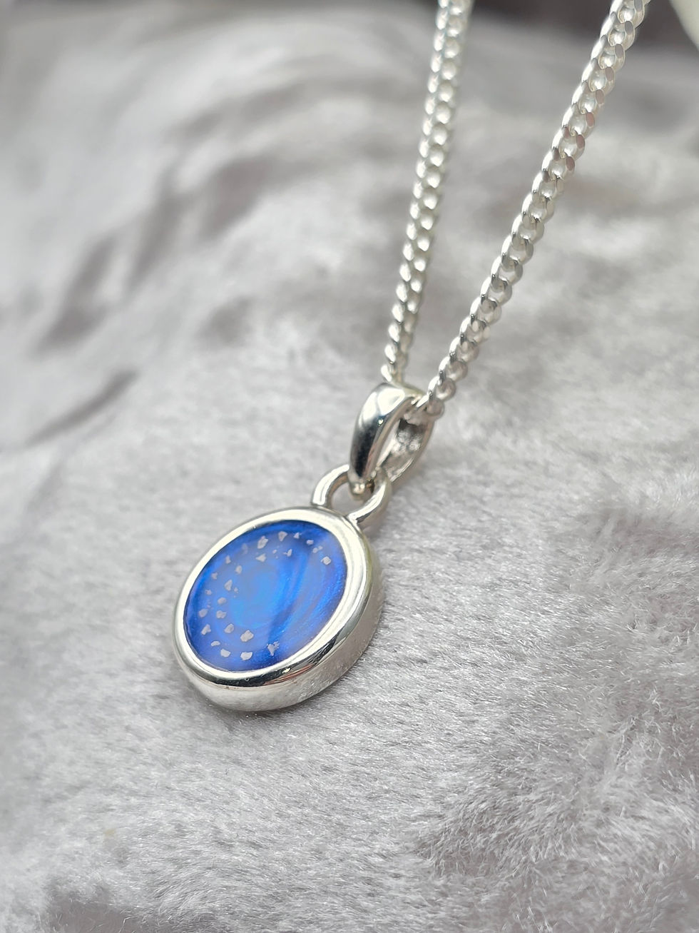 Thumbnail: 12mm Thick Trim Silver Pendant