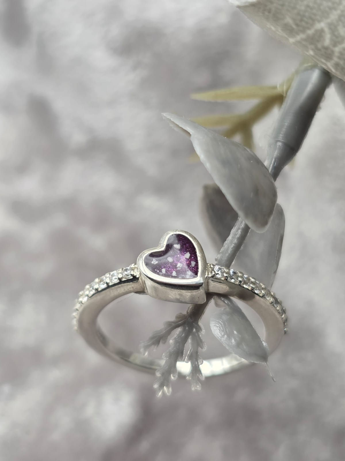 Dainty CZ Heart Ring