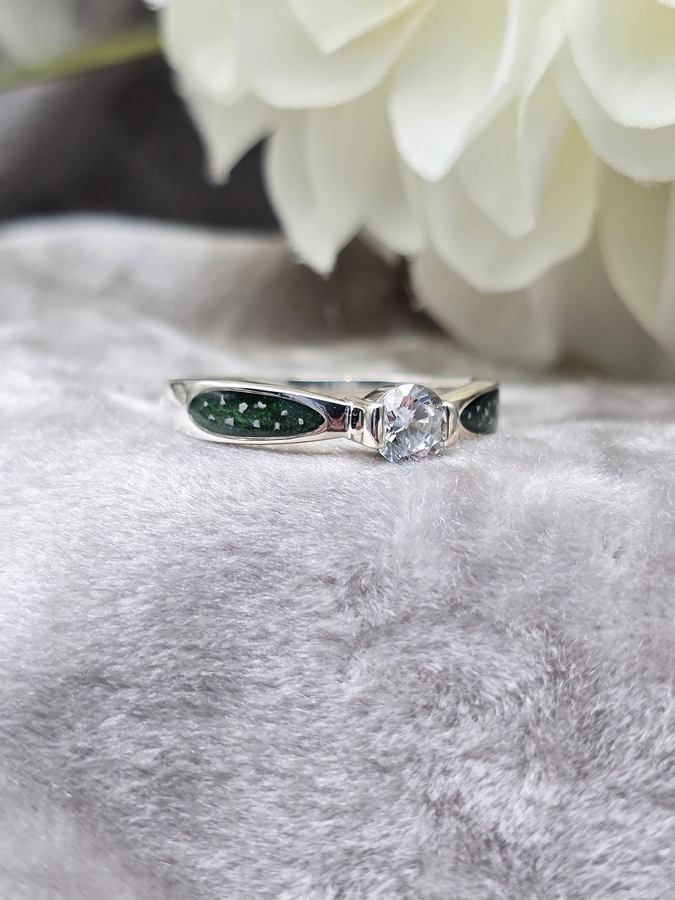 Thumbnail: 925 Silver Solitaire CZ Ring