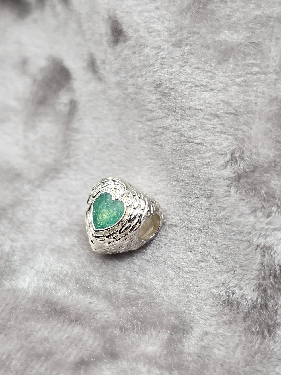 Thumbnail: Angel Wing Heart Charm