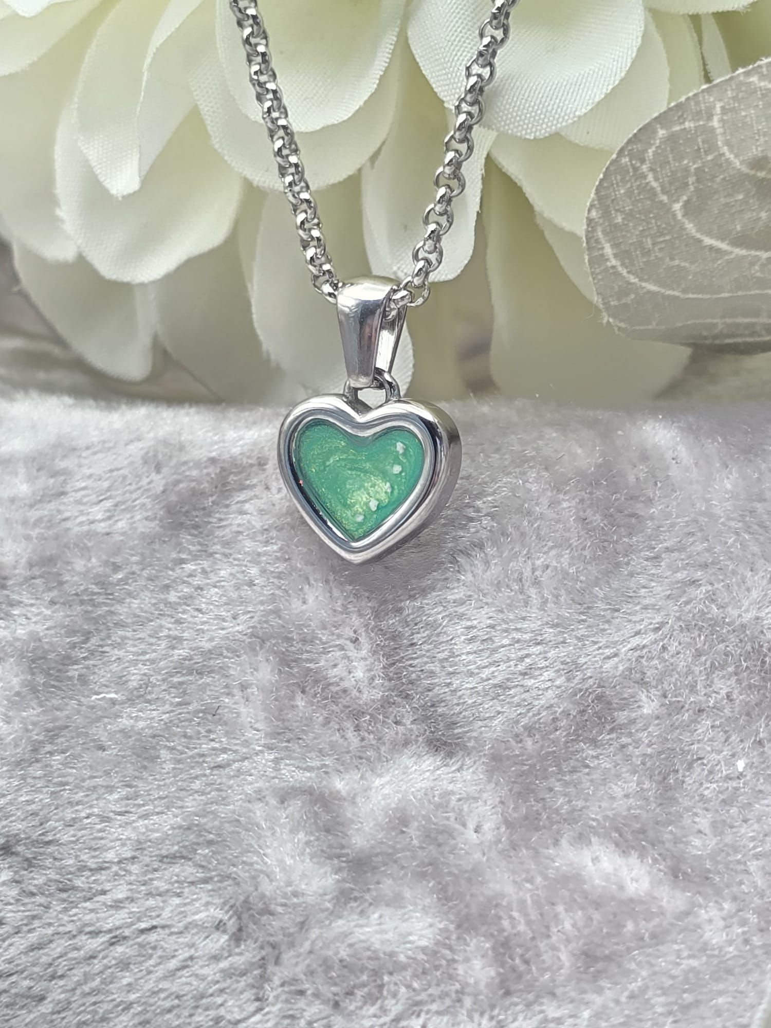 Stainless Steel Bubble Heart Pendant