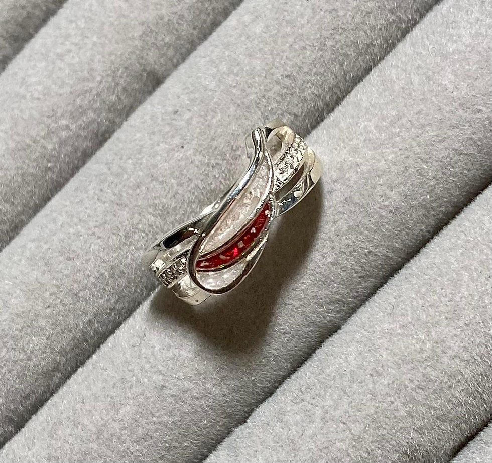 Thumbnail: 925 Silver Angel Wing Ring