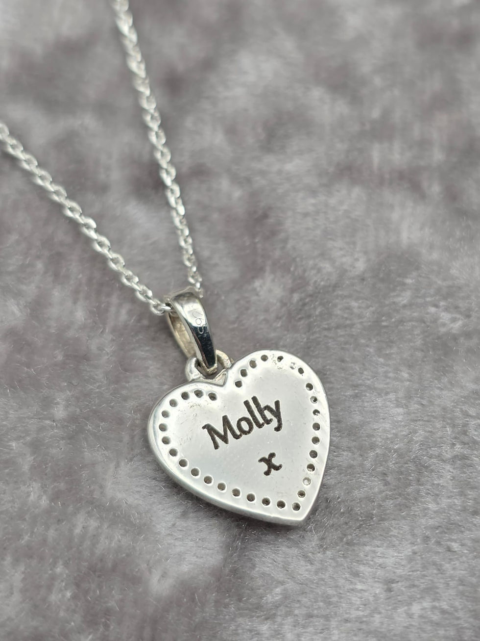Thumbnail: 925 Silver CZ Heart Pendant