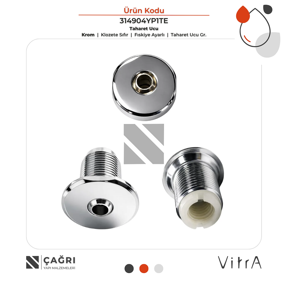 VİTRA Asma-Tek Klozet Sıfır Taharet Ucu Gr. - Krom 314904YP1TE