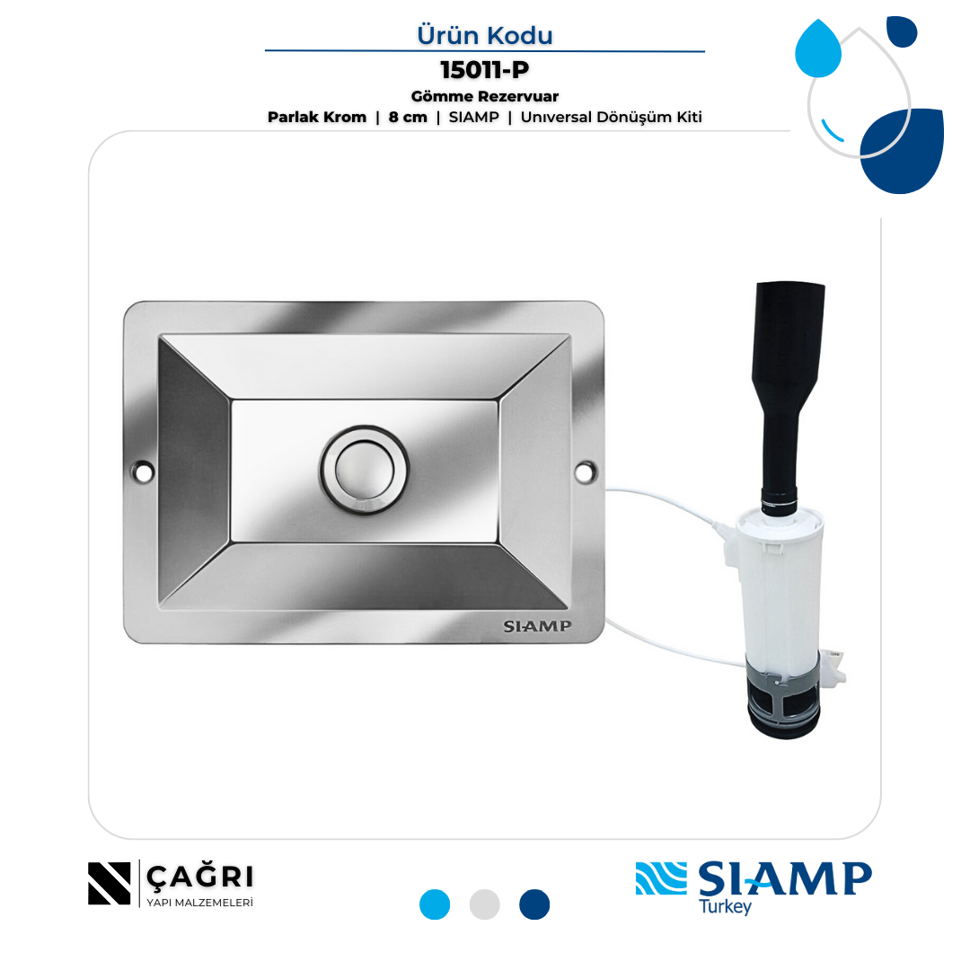 SIAMP 15011-P Gömme Rezervuar Unıversal Değişim Kiti (8 cm)