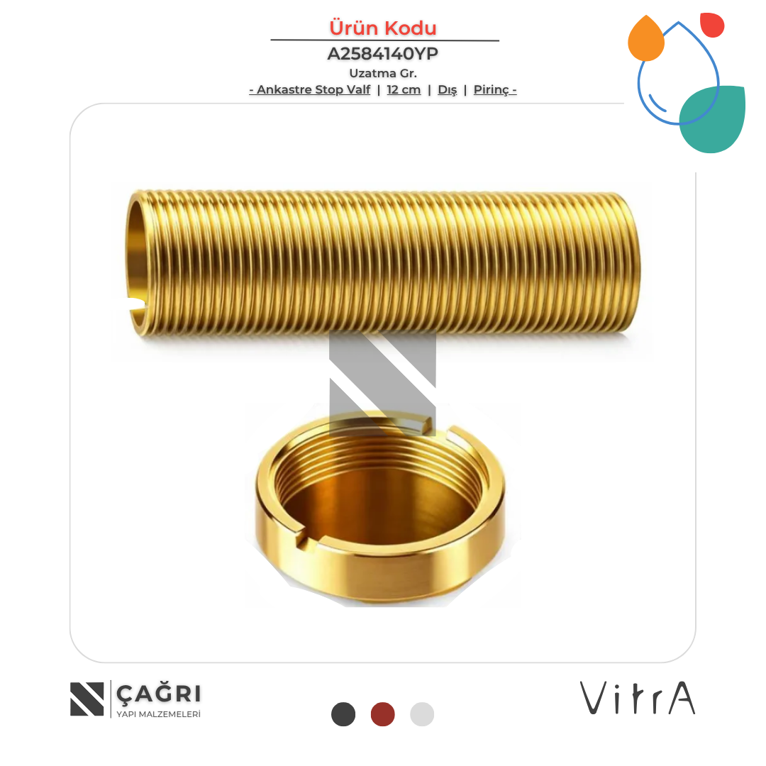 ARTEMA Ankastre Stop Valf Dış Uzatma Gr. (12 cm - Sarı) A2584140YP