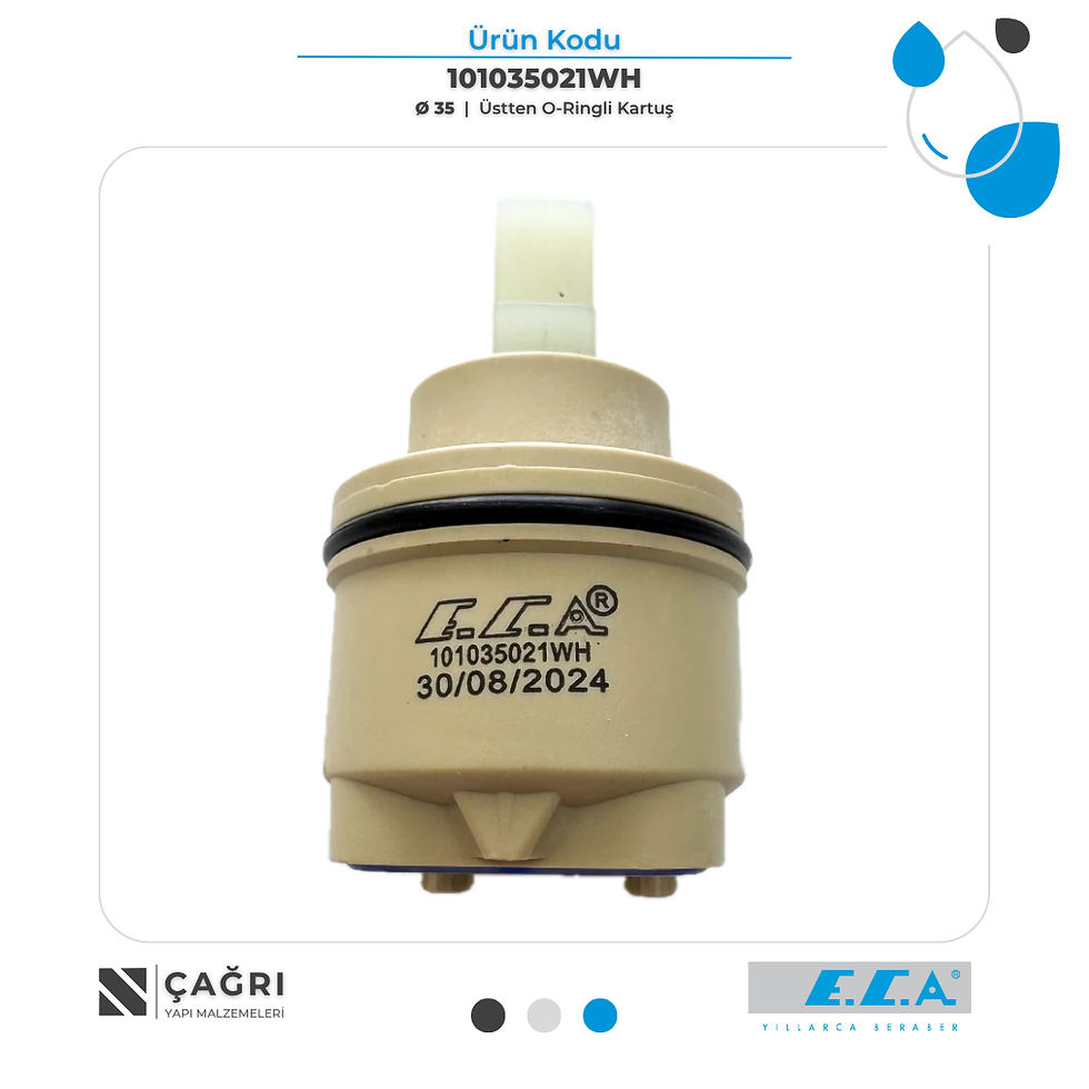ECA Ø35 Üstten O-Ringli Ayaklı Kartuş 101035021WH