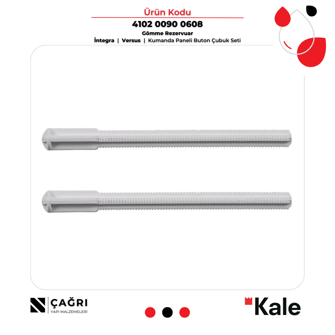 KALE İntegra & Versus Gömme Rezervuar Kumanda Paneli Çubuk Seti 410200900608