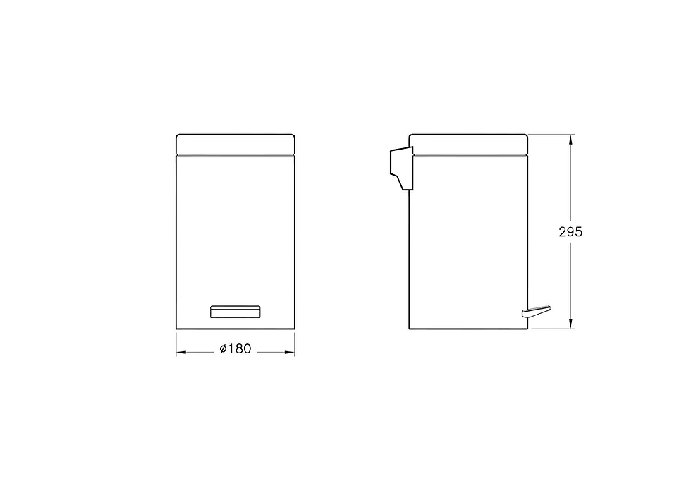 Küçük resim: VİTRA Arkitekta Çöp Kovası 4.5 LT A44055