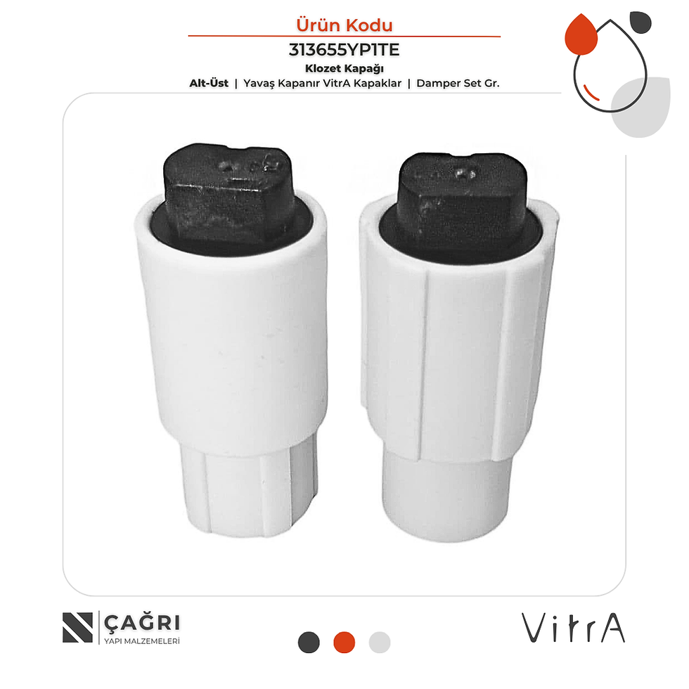 VİTRA Klozet Kapağı Yeni Tip Damper Seti 313655YP1TE
