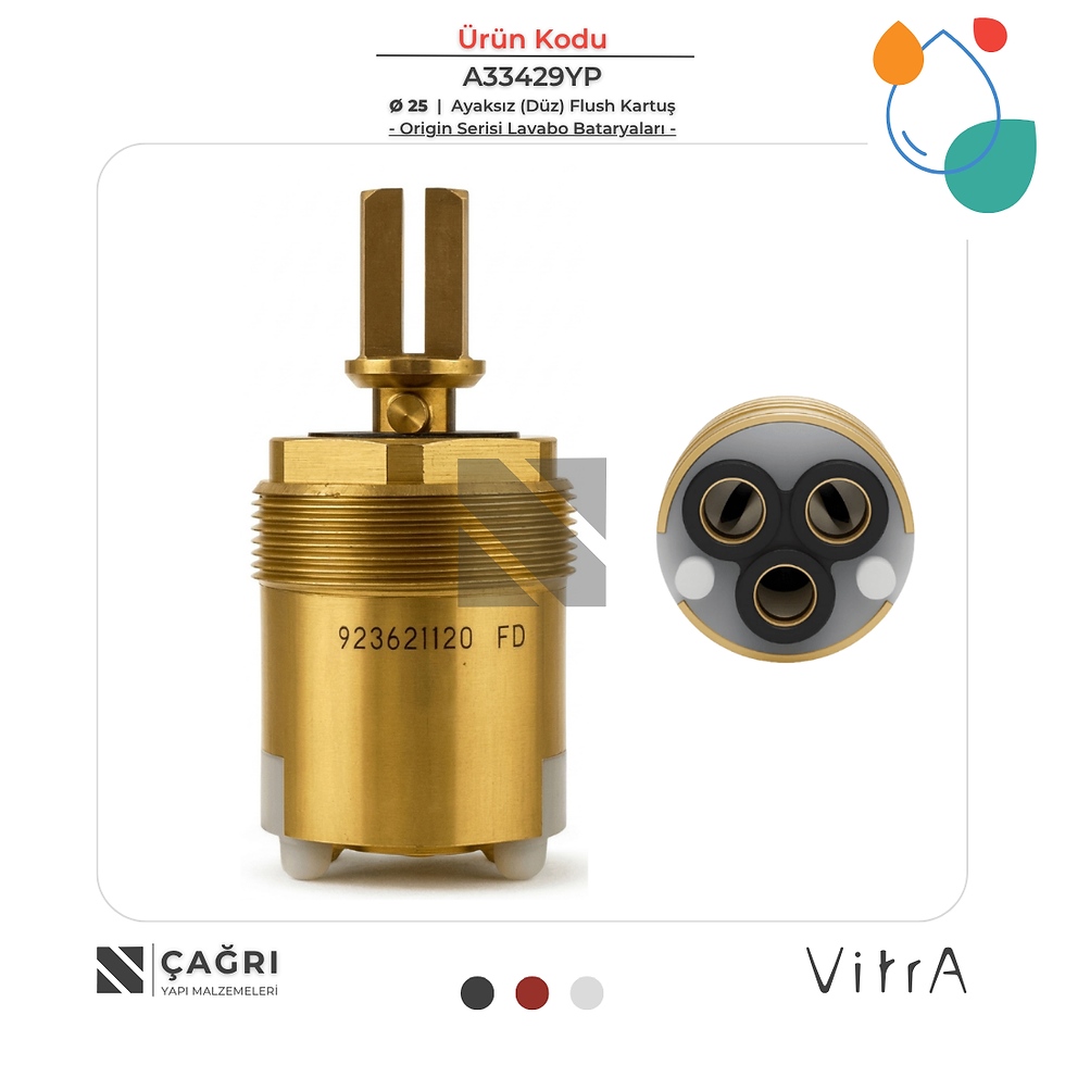 ARTEMA Ø25 Düz Flush Origin Kartuş A33429YP