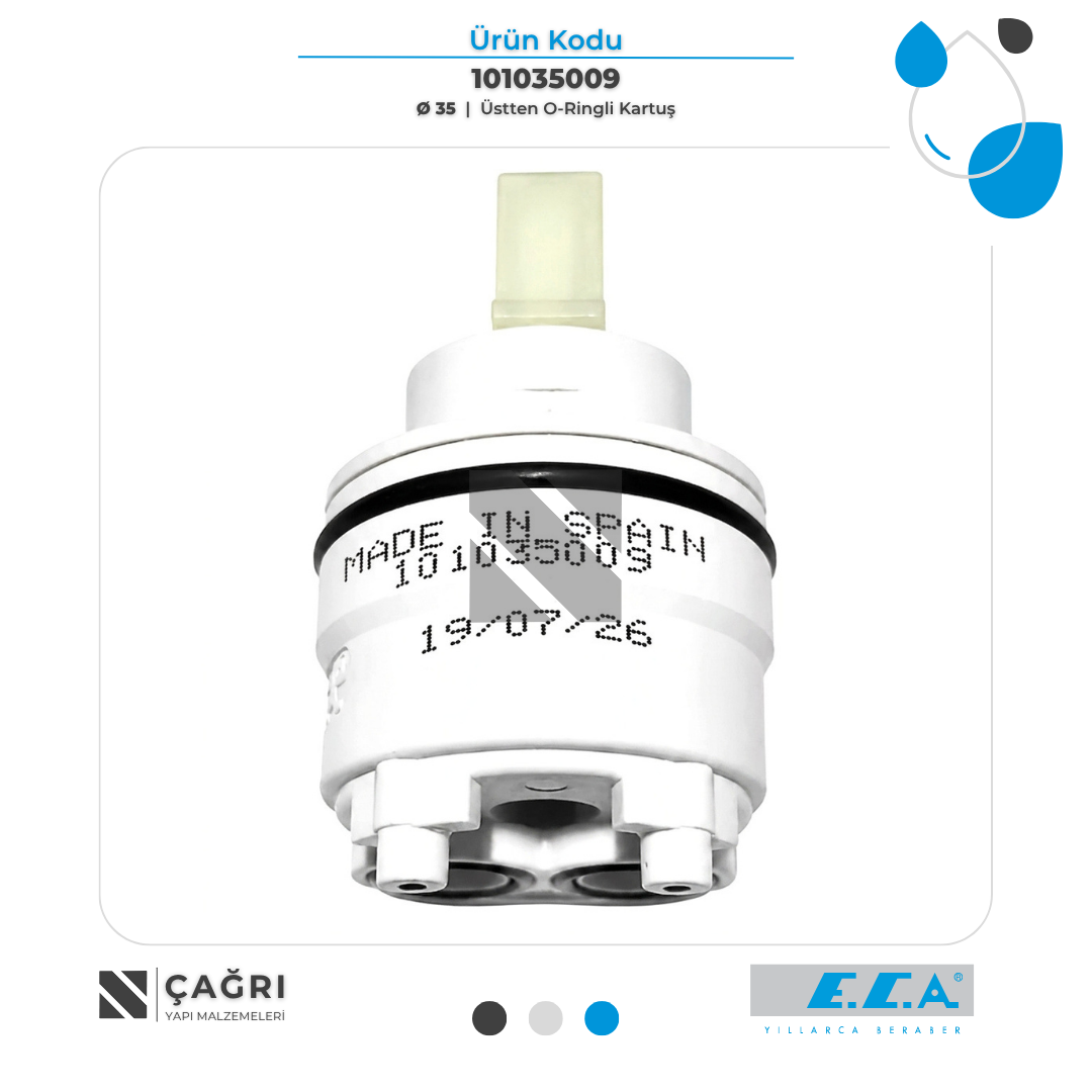 ECA Ø35 Üstten O-Ringli Ayaklı Kartuş 101035009