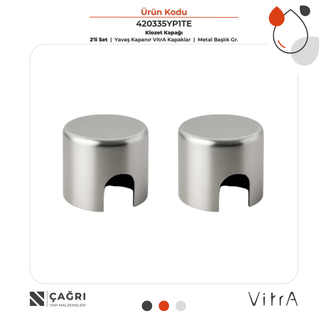 VİTRA Klozet Kapağı Metal Başlık Kep 420335YP1TE