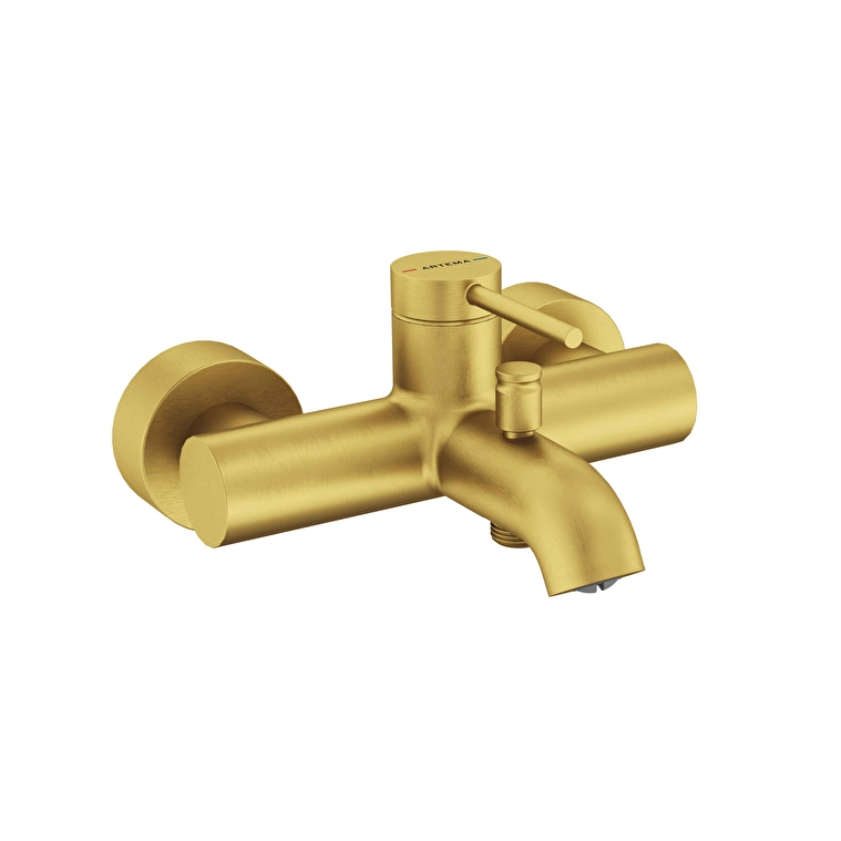 ARTEMA Minimax Round Banyo Bataryası Fırçalı Altın A4354825