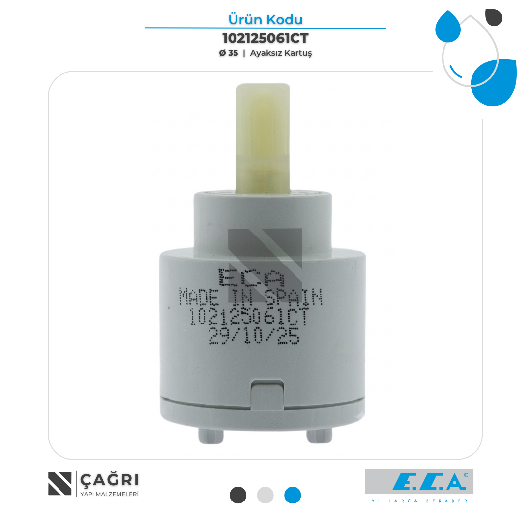 ECA Ø35 Ayaksız Kartuş 102125061CT