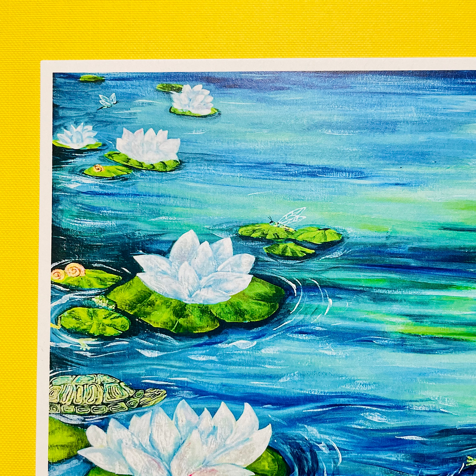 Thumbnail: Lotus Pond Painting Print