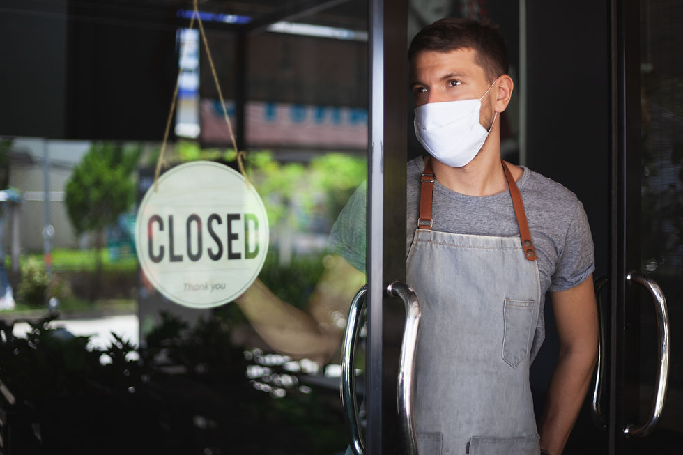 A store closed during the pandemic
