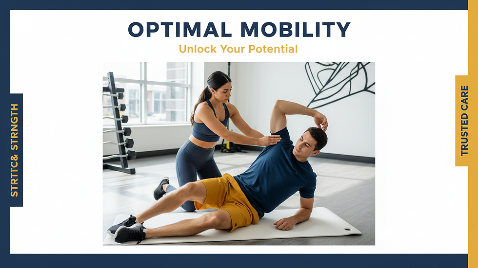 High angle view of a sports therapist demonstrating stretching exercises to a client
