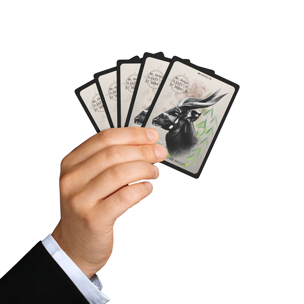 Thumbnail: Mountain Bongo Antelope Playing Cards by RSCF