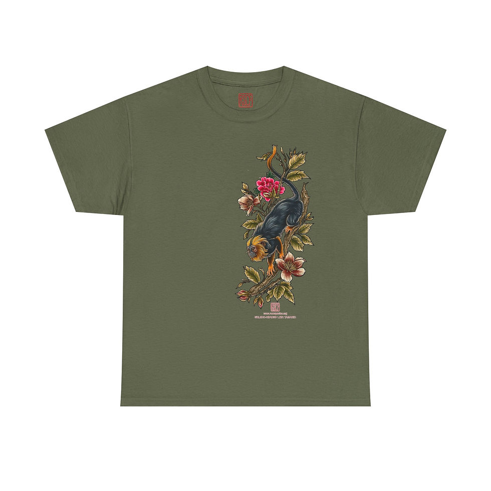 Thumbnail: Vintage Tattoo Inspired Golden-Headed Lion Tamarin T by RSCF