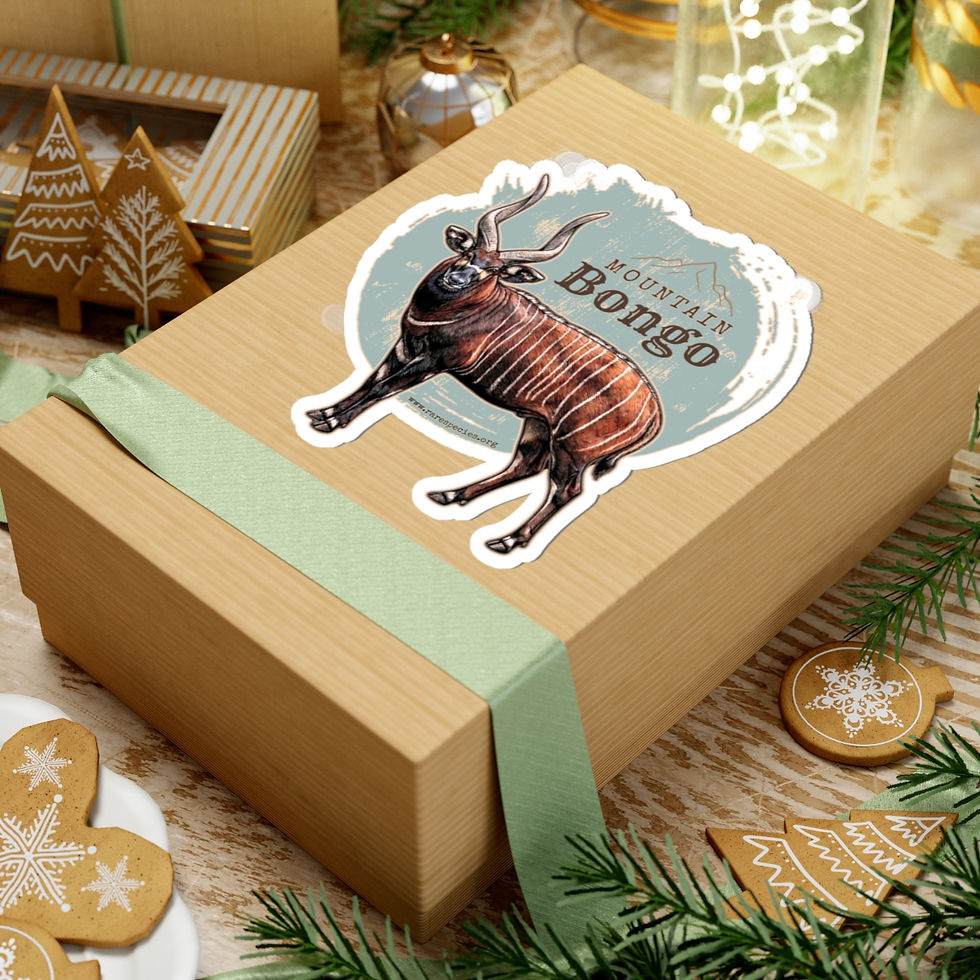 Thumbnail: Mountain Bongo Sticker — Wildlife Illustration Kiss-Cut Sticker