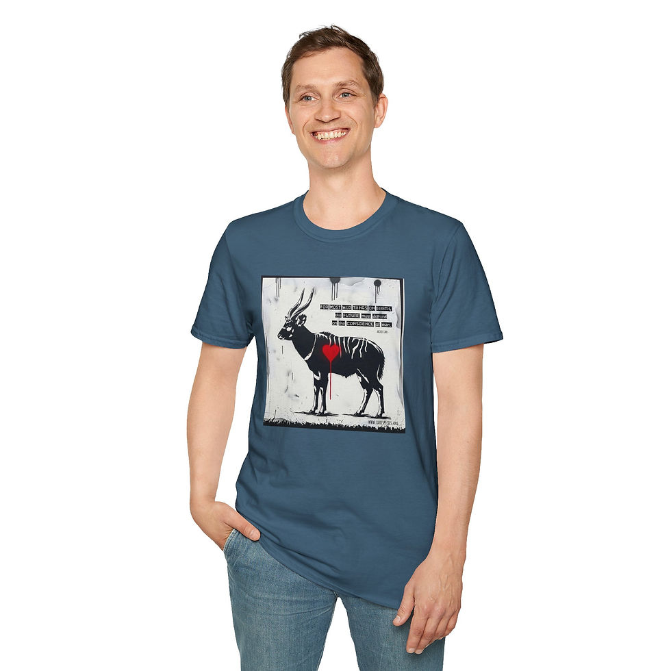Thumbnail: Mountain Bongo Antelope Heart Graphic T‑Shirt by RSCF