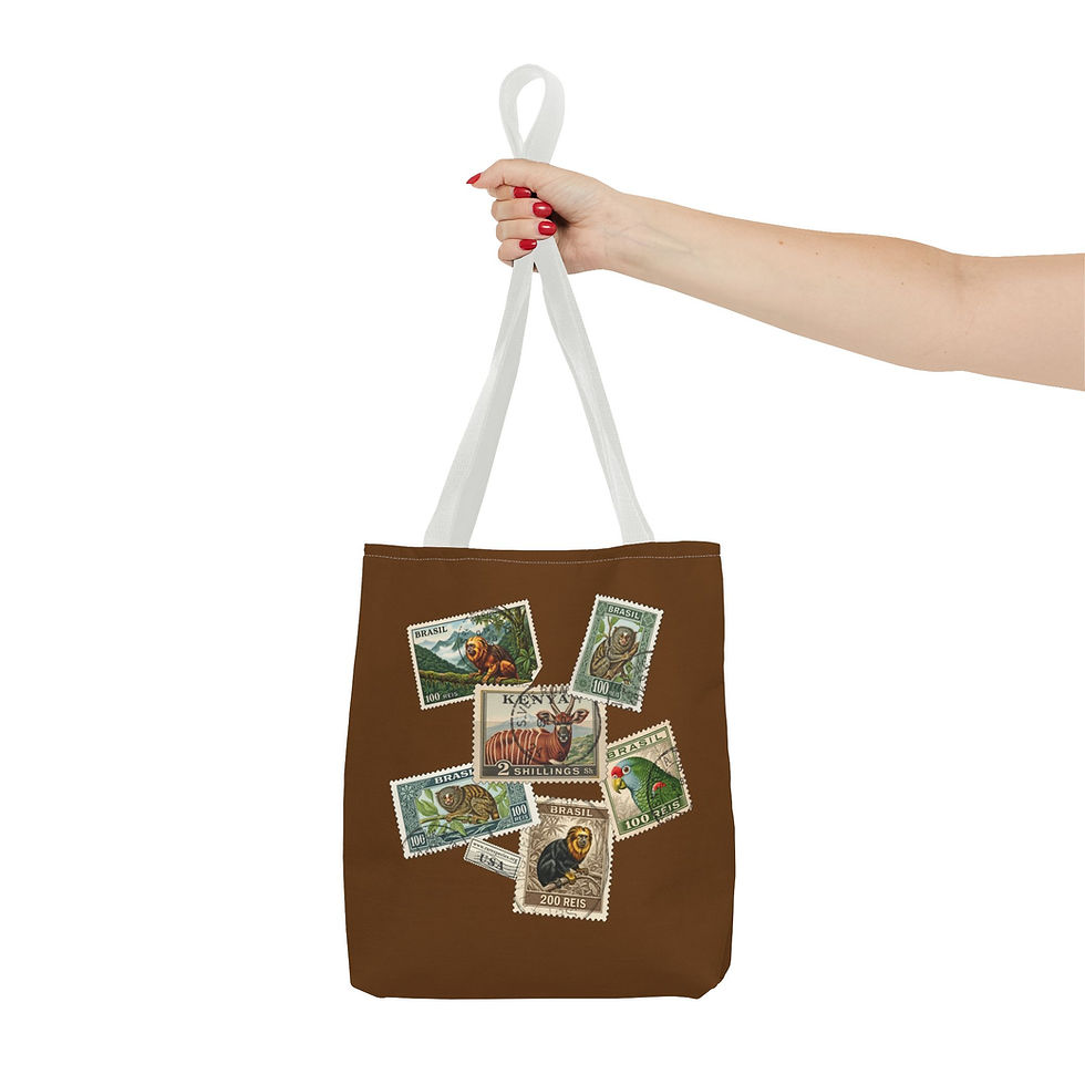 Thumbnail: Vintage Wildlife Stamp Tote Bag  by RSCF